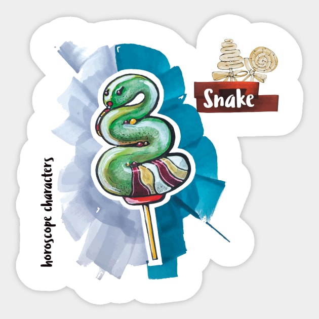 Snake horoscope Sticker by AriadnaDeRaadt